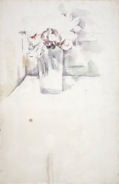 Vase de fleurs sur un rebord de fenêtre, vers 1890 - Paul Cézanne